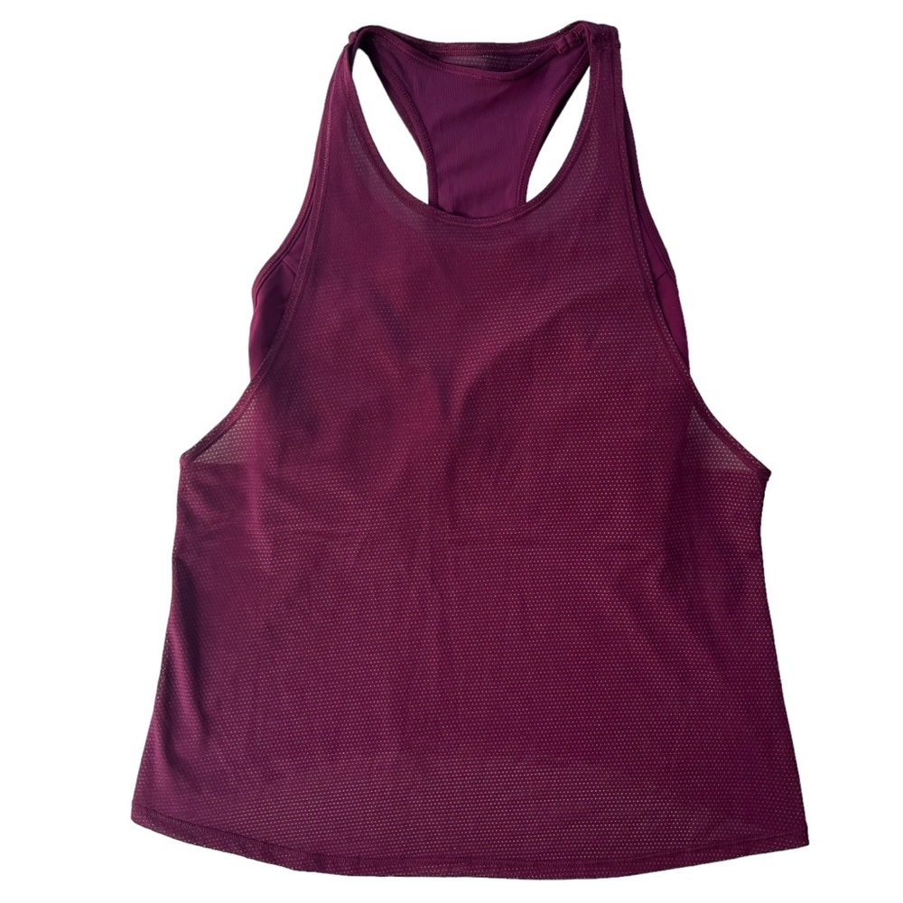 Lululemon Athletica Womens Size 4 Purple Marvel Pushing Limits Tank & Sports Bra